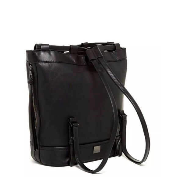 NWT KOOBA BLACK CANYON SLING BACKPACK - GENUINE LAMB LEATHER DOUBLE STRAP $398 - Picture 1 of 10
